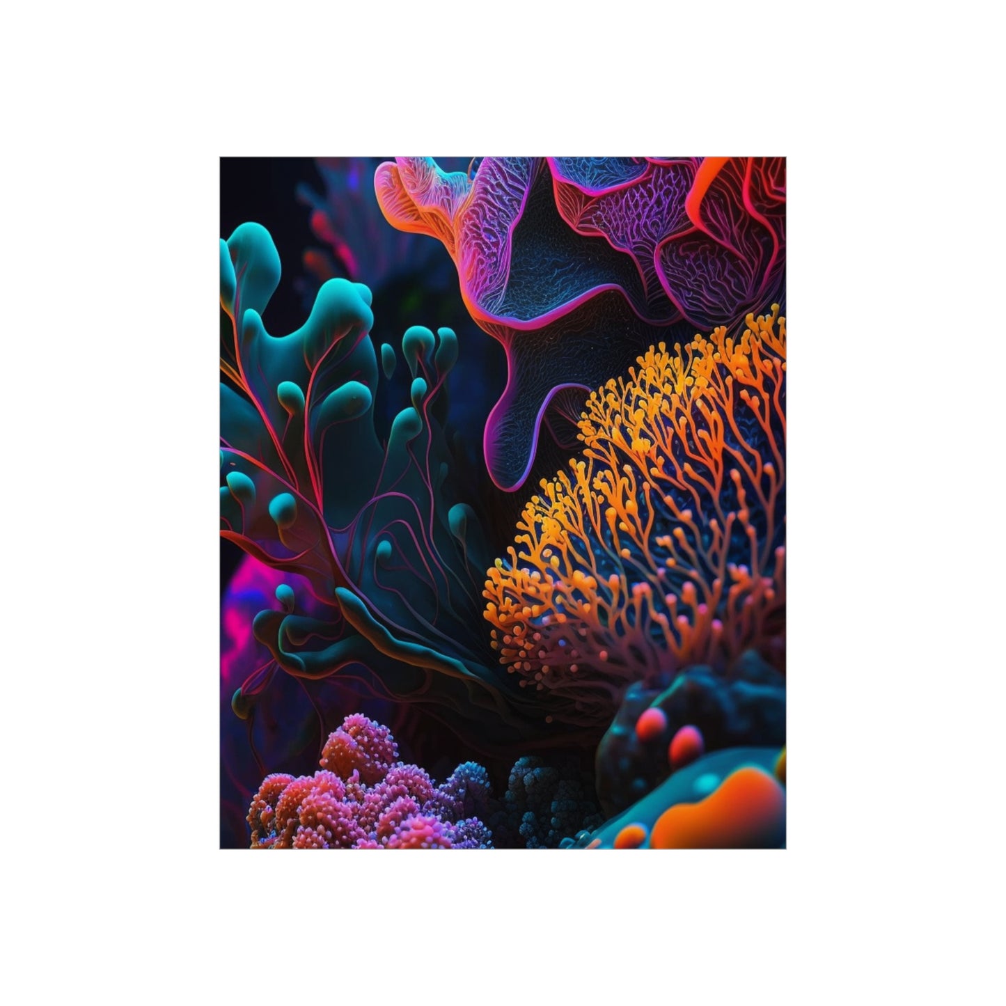 Premium Matte Vertical Posters Ocean Life Macro 2