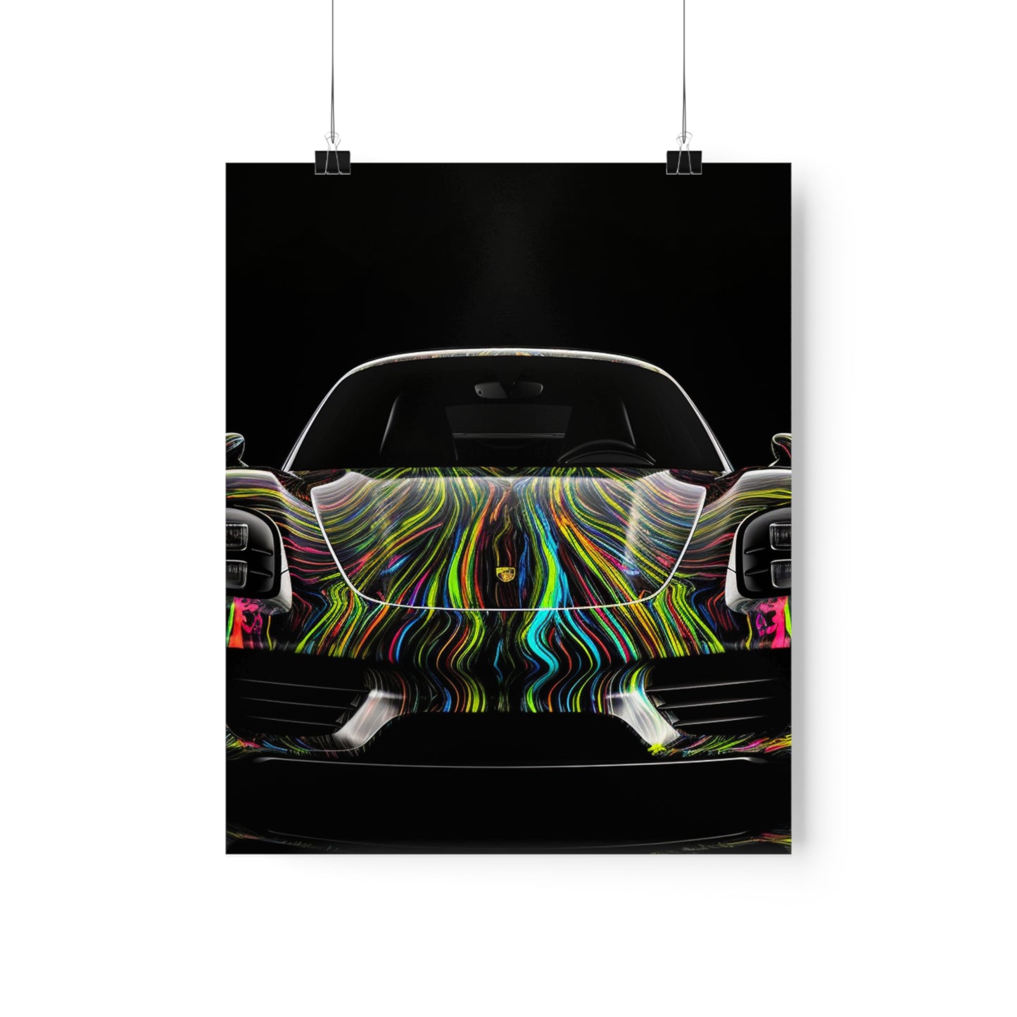 Premium Matte Vertical Posters Porsche Line 3