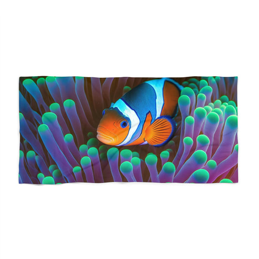Beach Towel Clownfish Anemone 1