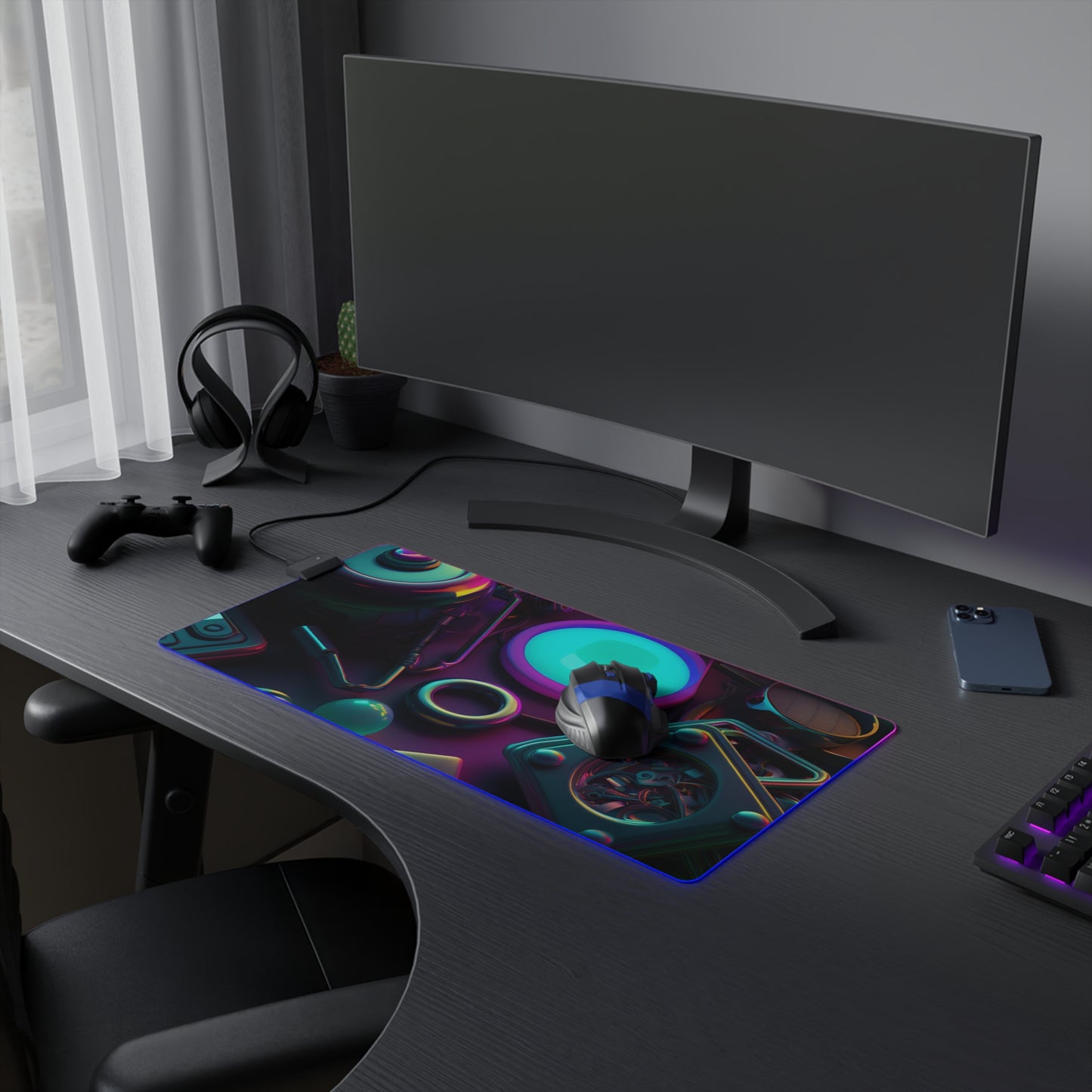 LED Gaming Mouse Pad Neon Glow 4