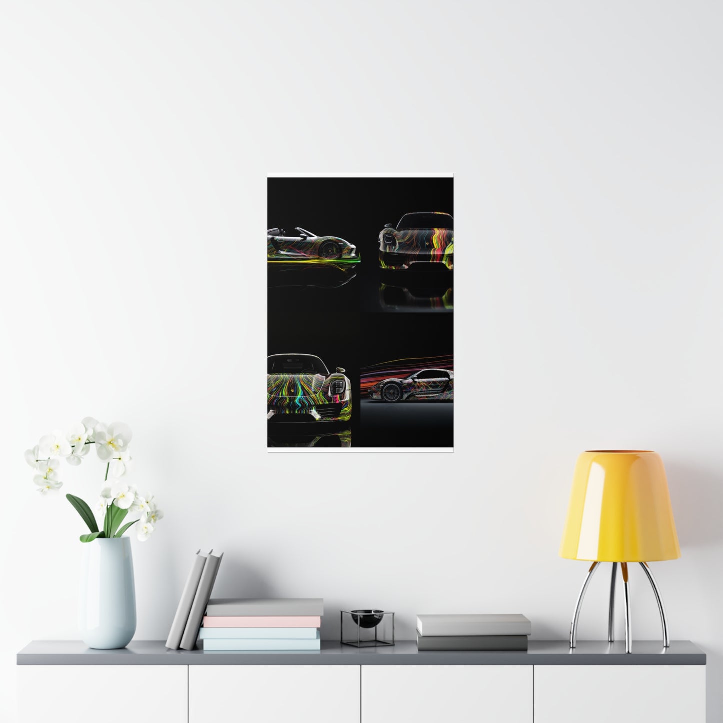 Premium Matte Vertical Posters Porsche Line 5