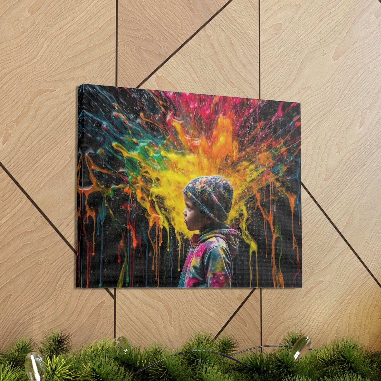 Canvas Gallery Wraps Kid Color Rain 3