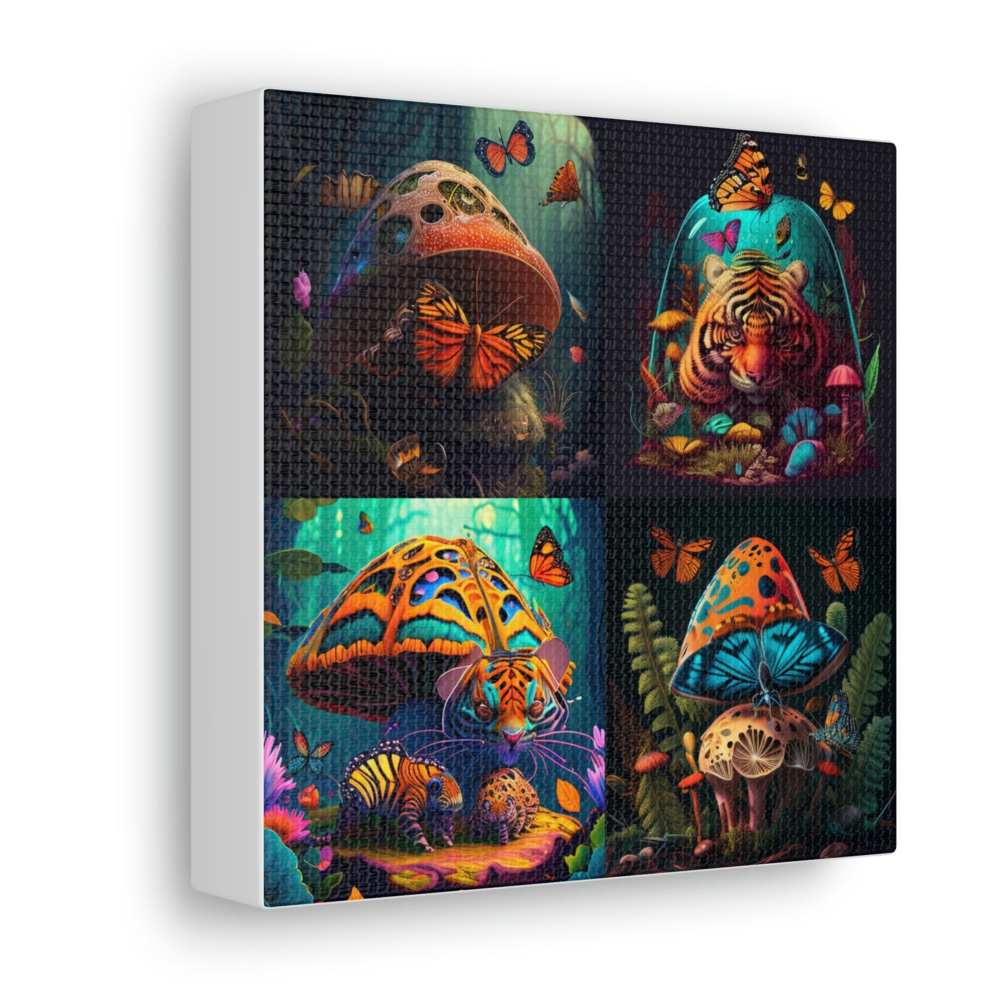 Abstract colorful butterfly tiger mushroom